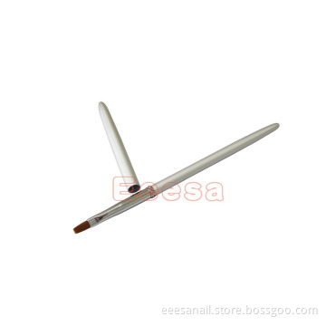 Eeesa Flat Kolinky Sable Synthetic Hair Nylon Metal Handle Gel Art Nail Brush with Alum Cap